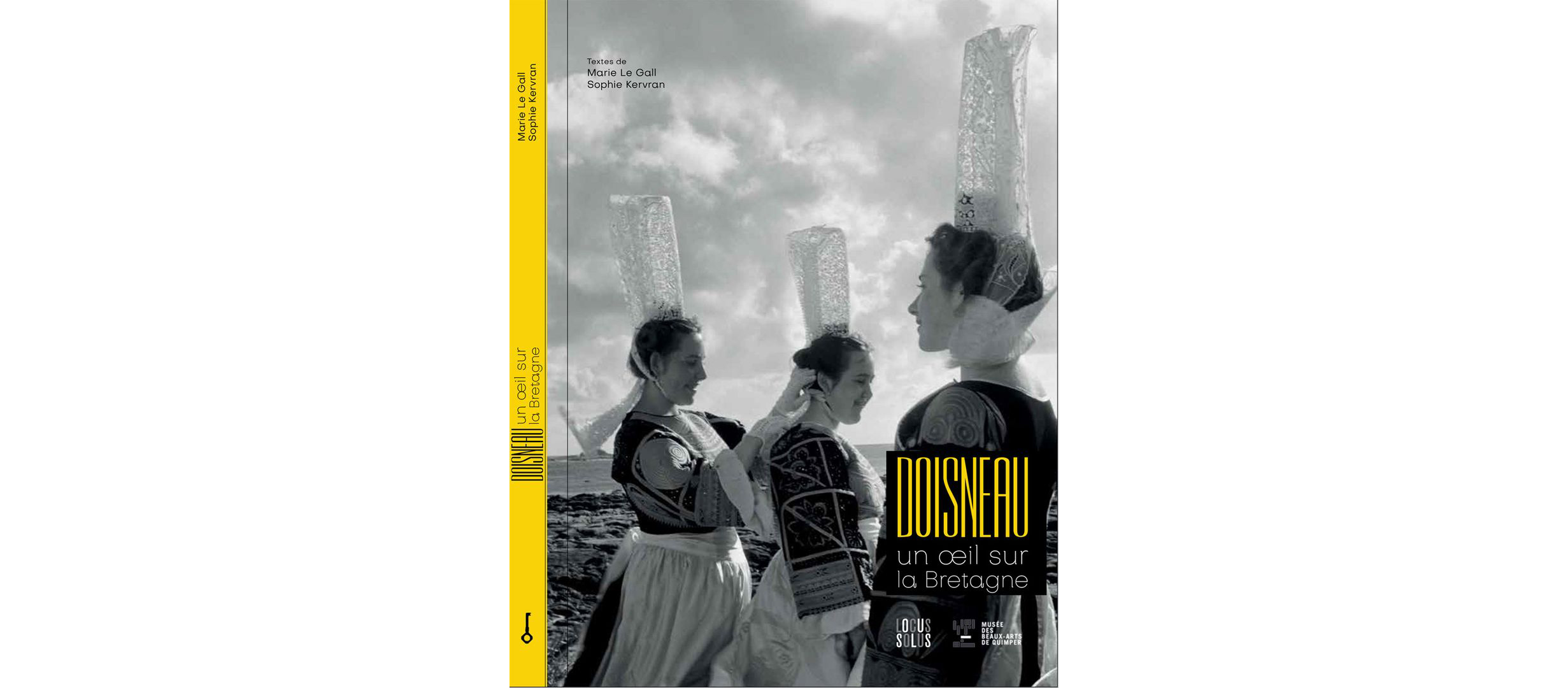Coverphoto in schwarz weiß, drei Bretoninnen tragen sehr hohe und fast durchsichtige Hauben
